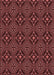 Machine Washable Transitional Red Rug, wshpat1759rd