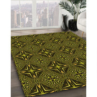 Patterned Midnight Gray Rug, pat1759yw