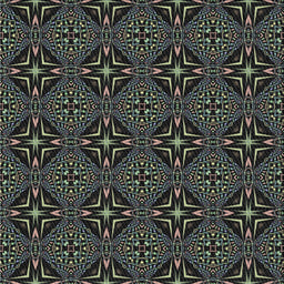 Square Patterned Black Novelty Rug, pat1759