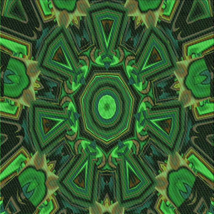 Round Patterned Dark Forest Green Rug, pat176grn