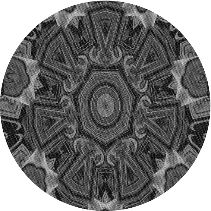 Square Machine Washable Transitional Charcoal Black Rug in a Living Room, wshpat176gry