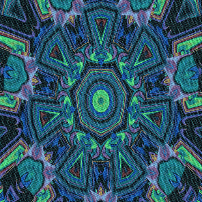 Round Machine Washable Transitional Deep-Sea Blue Rug, wshpat176lblu