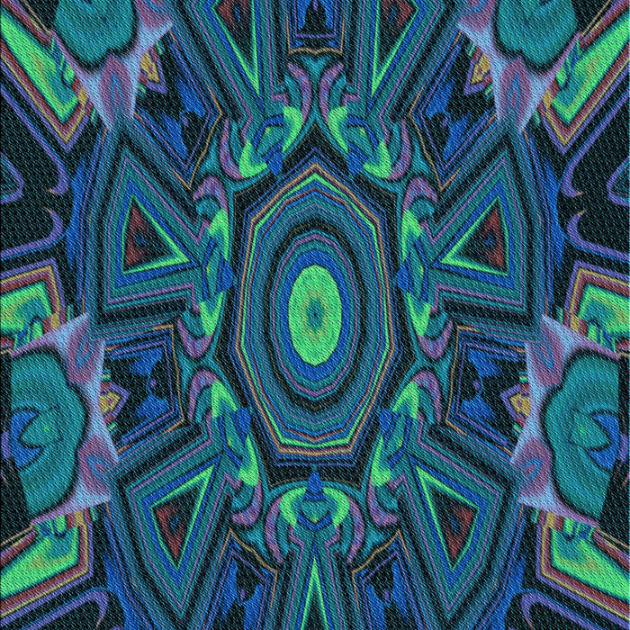 Patterned Deep-Sea Blue Rug, pat176lblu