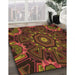 Machine Washable Transitional Deep Red Rug in a Family Room, wshpat176org