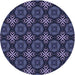 Square Patterned Periwinkle Purple Rug, pat1760blu