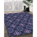 Machine Washable Transitional Periwinkle Purple Rug in a Family Room, wshpat1760blu