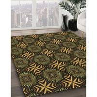 Patterned Midnight Gray Rug, pat1760brn