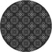 Square Patterned Smokey Gray Rug, pat1760gry