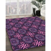 Patterned Orchid Purple Rug in Family Room, pat1760pur