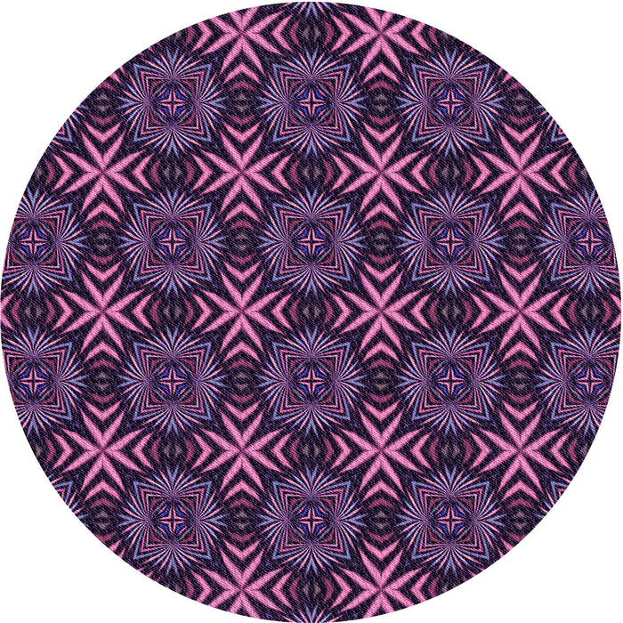 Square Patterned Orchid Purple Rug, pat1760pur