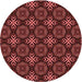 Square Patterned Red Rug, pat1760rd