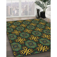 Patterned Mid Gray Novelty Rug, pat1760