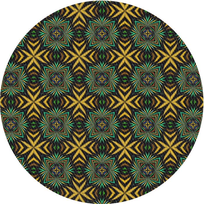 Sideview of Patterned Mid Gray Novelty Rug, pat1760