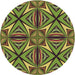 Square Patterned Pistachio Green Rug, pat1761brn