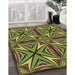 Machine Washable Transitional Pistachio Green Rug in a Family Room, wshpat1761brn