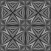 Round Patterned Dark Gray Black Rug, pat1761gry