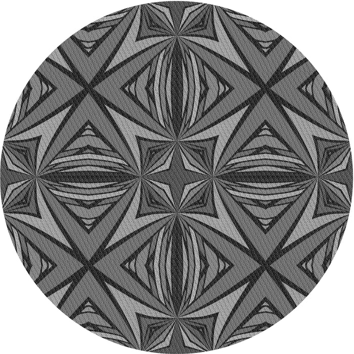 Square Machine Washable Transitional Dark Gray Black Rug in a Living Room, wshpat1761gry