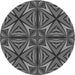 Square Patterned Dark Gray Black Rug, pat1761gry