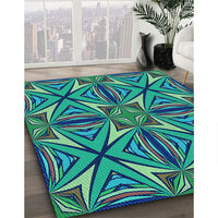 Patterned Blue Rug, pat1761lblu