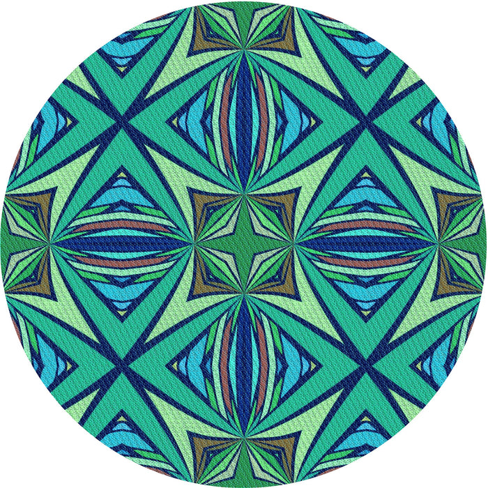 Square Patterned Blue Rug, pat1761lblu