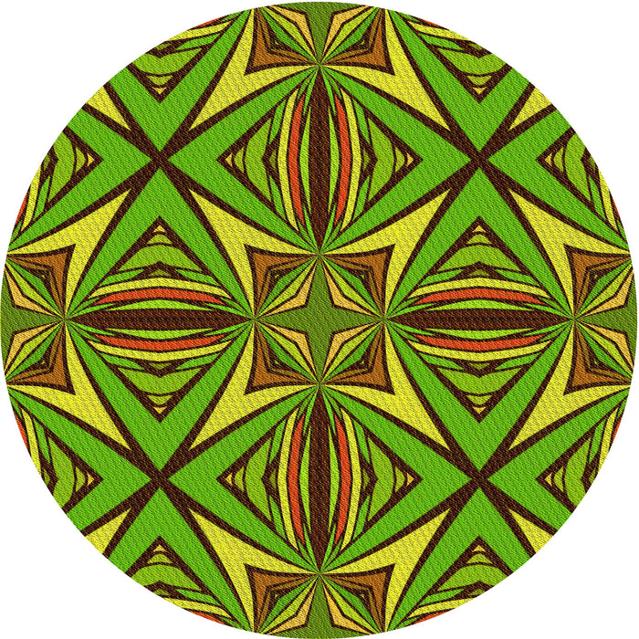 Square Patterned Green Rug, pat1761yw