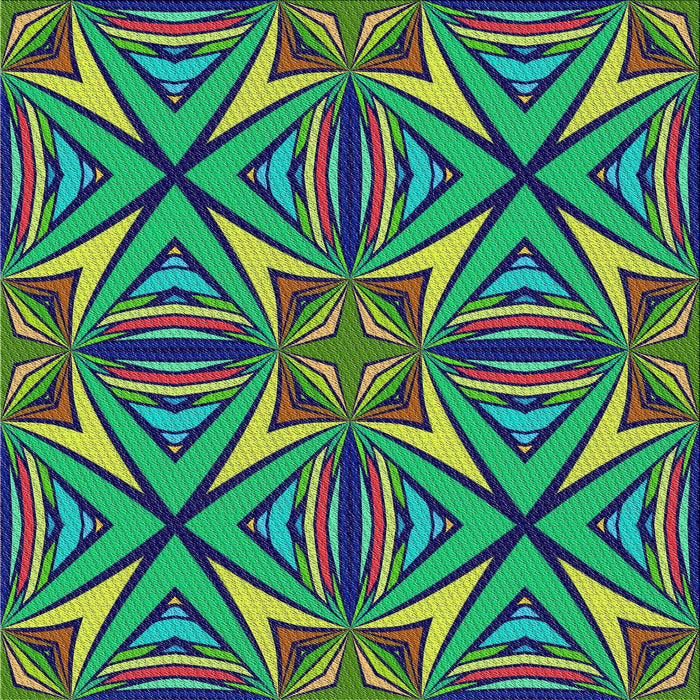 Square Patterned Green Modern Rug, pat1761