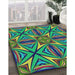 Machine Washable Transitional Green Rug in a Family Room, wshpat1761