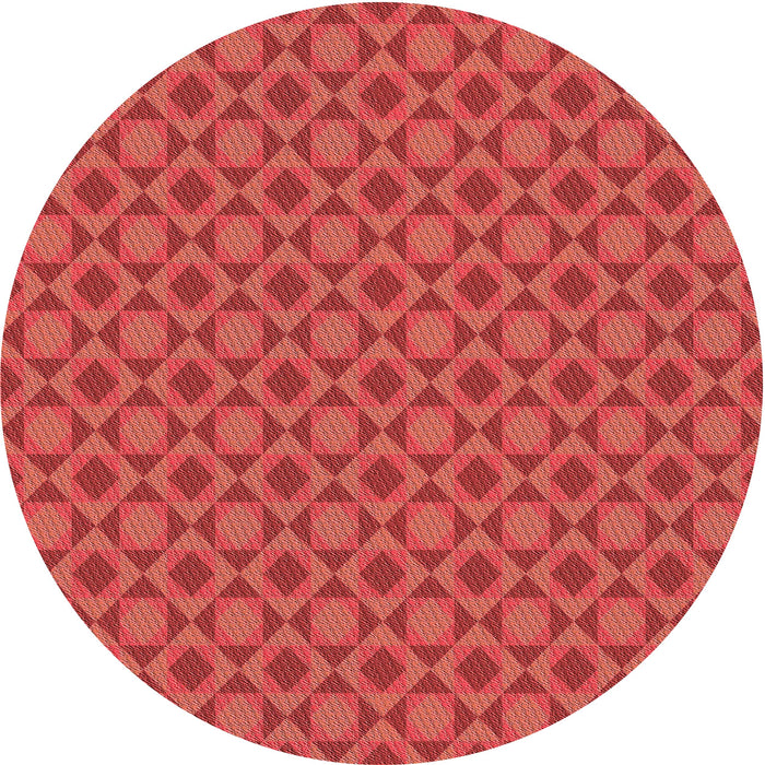 Square Patterned Bright Orange Rug, pat1762rd