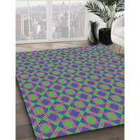 Patterned Green Modern Rug, pat1762