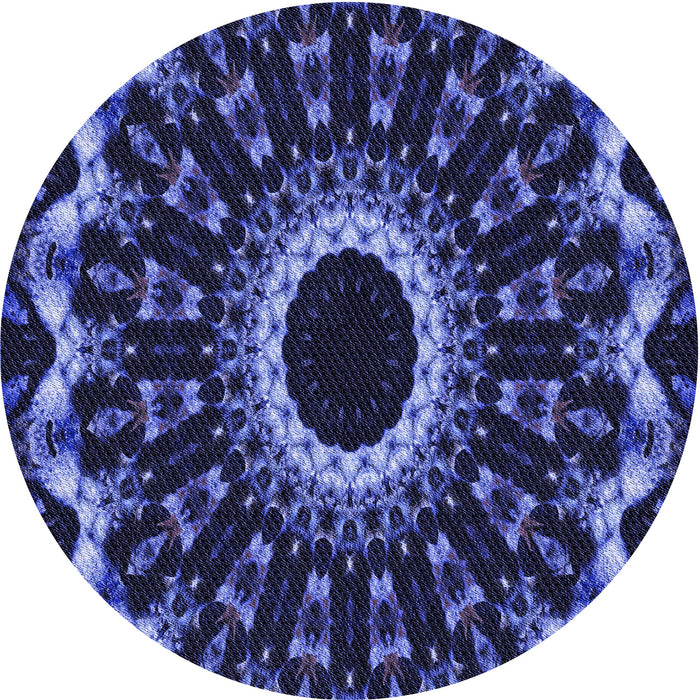 Square Patterned Midnight Blue Rug, pat1763blu