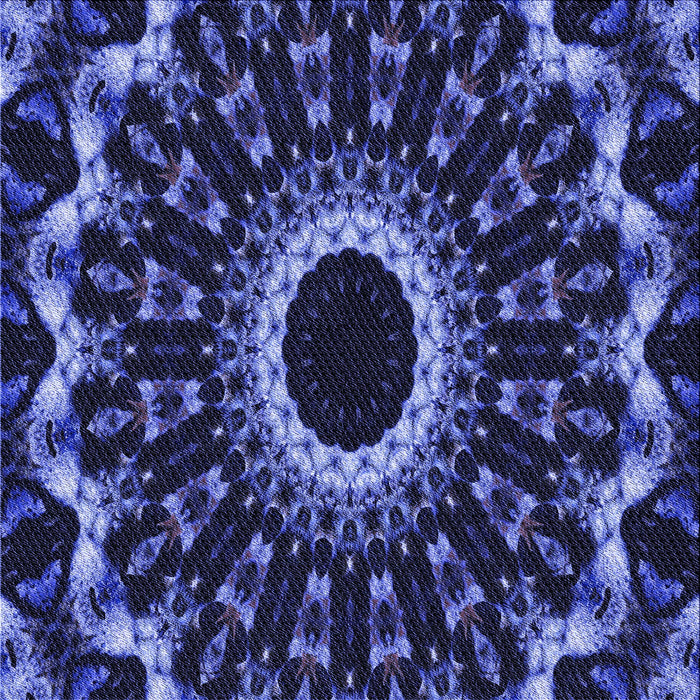 Round Patterned Midnight Blue Rug, pat1763blu