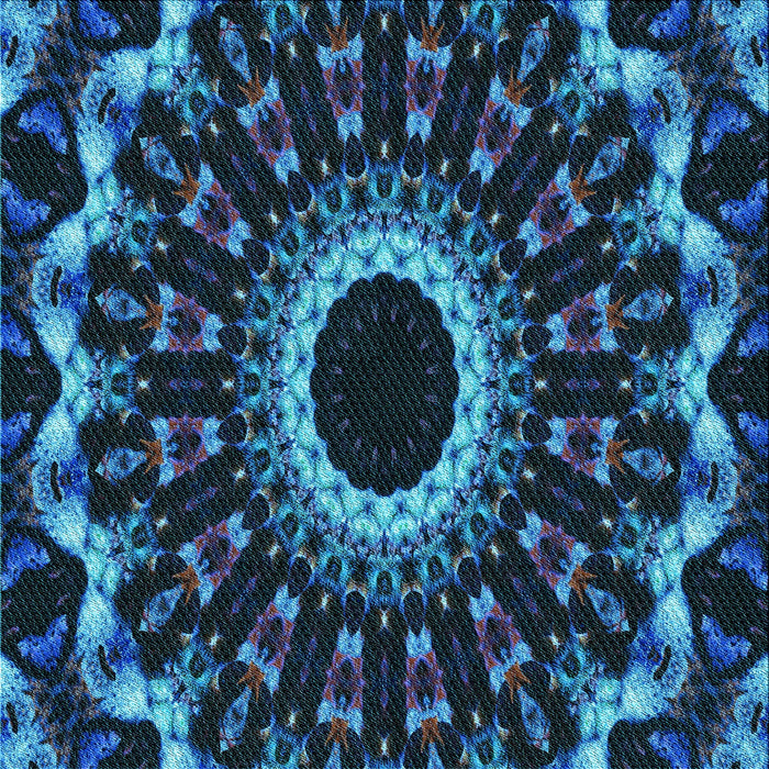 Round Machine Washable Transitional Blue Ivy Blue Rug, wshpat1763lblu