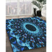 Machine Washable Transitional Blue Ivy Blue Rug in a Family Room, wshpat1763lblu