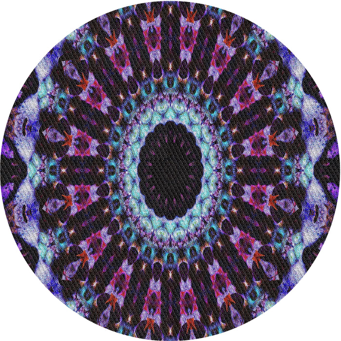 Sideview of Patterned Lavender Purple Modern Rug, pat1763