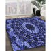 Machine Washable Transitional Midnight Blue Rug in a Family Room, wshpat1764blu