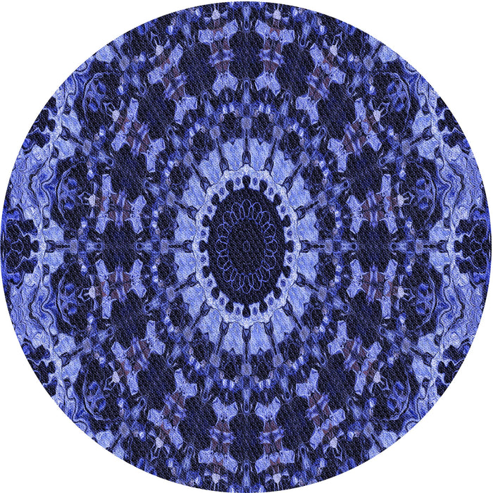 Square Machine Washable Transitional Midnight Blue Rug in a Living Room, wshpat1764blu