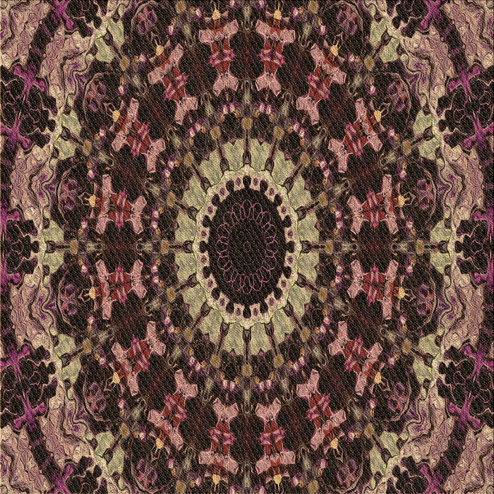 Round Patterned Red Rug, pat1764brn