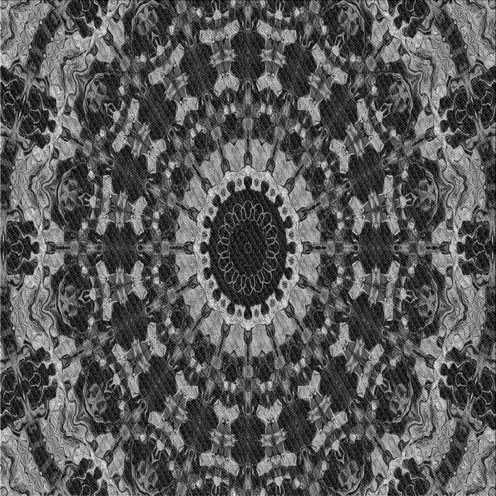 Round Patterned Charcoal Black Rug, pat1764gry