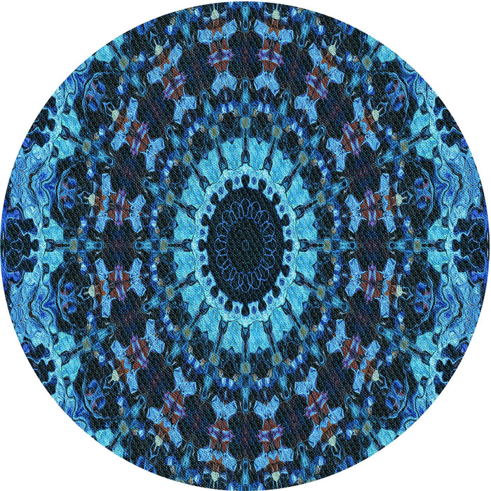 Square Patterned Deep-Sea Blue Rug, pat1764lblu