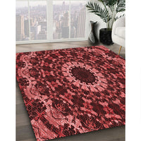 Patterned Red Rug, pat1764rd