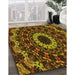 Machine Washable Transitional Night Red Rug in a Family Room, wshpat1764yw