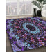 Patterned Lavender Purple Modern Rug in Family Room, pat1764