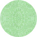 Square Patterned Light Green Rug, pat1765grn