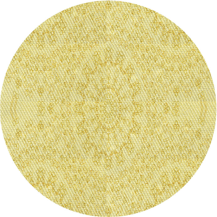 Square Machine Washable Transitional Golden Brown Yellow Rug in a Living Room, wshpat1765yw