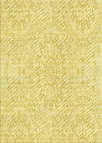 Machine Washable Transitional Golden Brown Yellow Rug, wshpat1765yw