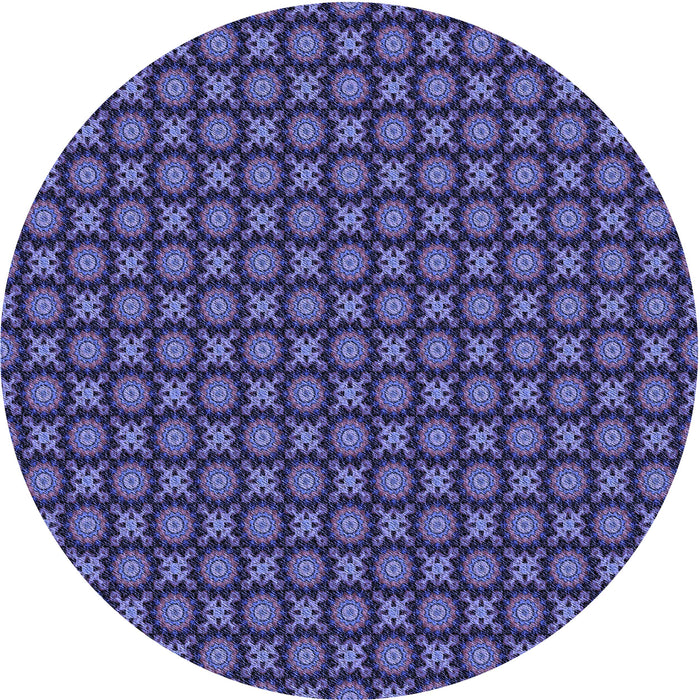 Square Patterned Medium Slate Blue Rug, pat1766blu