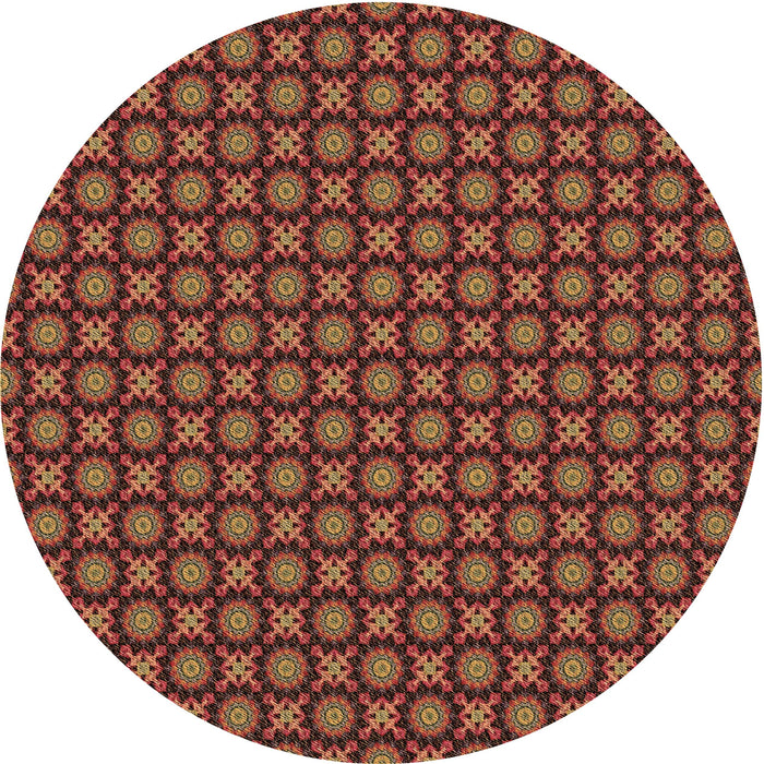 Square Patterned Red Rug, pat1766brn
