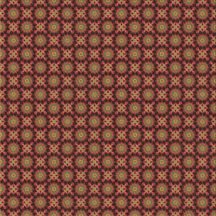 Round Patterned Red Rug, pat1766brn
