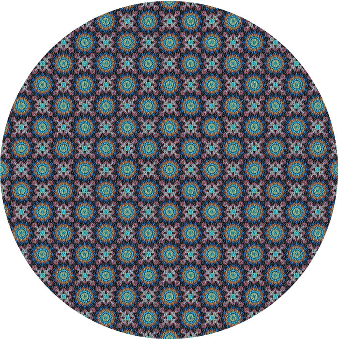 Square Patterned Burgundy Brown Rug, pat1766lblu