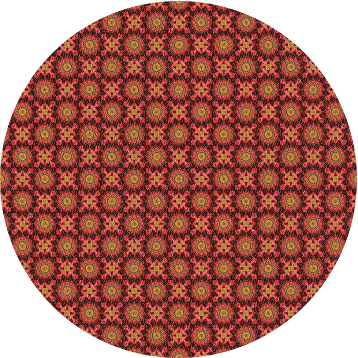 Square Patterned Red Rug, pat1766org